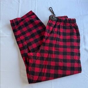 Men's/Women’s Red and Black Plaid Pants